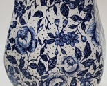 Blue White Chintz Floral Pepper Shakers 4&quot; - £11.86 GBP