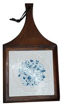 Wood Ceramic Trivet Table Top Pot Holder With Hanging Loop 13.5x7.5”  - $7.68