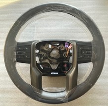 OEM Denali black leather heated steering wheel for some 2019+ Sierra trucks - $172.49