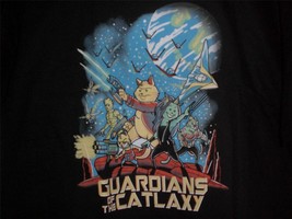 TeeFury Guardians LARGE &quot;Guardians of the Catlaxy&quot; Guardians Cat Mash Up BLACK - £11.18 GBP