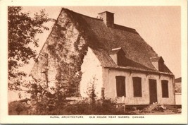 Canada Quebec Rural Architecture Old House Black &amp; White UNP Vintage Postcard - £5.92 GBP