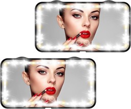 Car Visor Led Vanity Mirror, Rechargeable Led Makeup Mirror With, Black, 2 Pack - £30.00 GBP