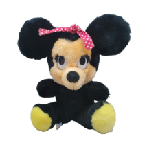 Minnie Mouse Stuffed Plush Toy Doll Walt Disney Korea 1965 Vintage - £14.38 GBP