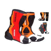 MOTOGP SHOES REPSOL HONDA CUSTOMIZED MOTORBIKE MOTORCYCLE LEATHER RACING... - $119.99