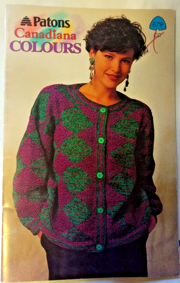 Patons Canadiana Colours Knitting Patterns Sweater Book #679 - $3.99