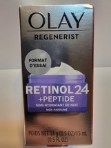New Olay Regenerist Retinol 24 + Peptide Night Moisturizer 0.5 FL OZ Trial Size - $2.00