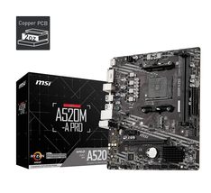 MSI A520M-A PRO Gaming Motherboard (AMD AM4, DDR4, PCIe 3.0, SATA 6Gb/s,... - £88.78 GBP