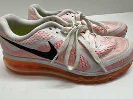 Nike Air Max 2014 Running Shoes Sneakers Womens Size 7.5 White Orange 621078-101 - £24.89 GBP