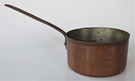 antique HEAVY COPPER tin lined PAN dove tailed victorian 1800s hand wrought aafa - £98.86 GBP