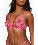 Vera Embroidered Heart Strappy Underwire Bra (Size 34D) Pink. NWOT. Q - €18,55 EUR