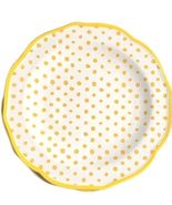 Four (4) Pioneer Woman ~ YELLOW ~ Retro Polka Dot ~ 8.5&quot; Salad Plate ~ S... - $913.91 MXN