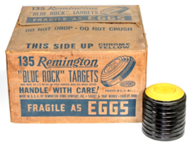 Vintage 1950&#39;s Remington Blue Rock Targets in Original Box w Targets - $49.95