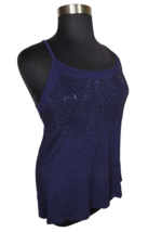 Lane Bryant Women&#39;s Shirt Indigo Beaded Sleeveless Tank Top Plus Size 14-16 - £15.79 GBP