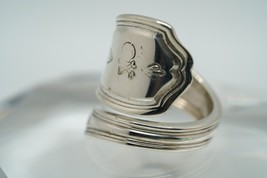 Antique Sterling Silver Southwestern Skull Stamped Wrap Spoon Ring Size ... - £32.81 GBP