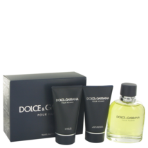 Dolce &amp; Gabbana Pour Homme Cologne 4.2 Oz Eau De Toilette Spray 3 Pcs Gift Set - £96.70 GBP