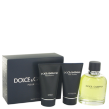 Dolce &amp; Gabbana Pour Homme Cologne 4.2 Oz Eau De Toilette Spray 3 Pcs Gift Set - £90.91 GBP