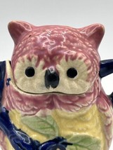 Vintage Owl Creamer  &amp; Sugar Set Multicolor 1970s Made in Japan Set - $26.05