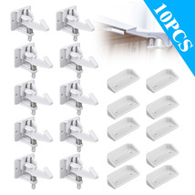 10X Cabinet Locks Child Safety Latches Baby Proof Lock Drawer Door Festival Gift - £20.87 GBP