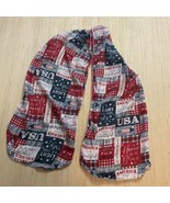 Womens Patriotic Theme Red, White, Blue Neck Style Scarf 100% Polyester - $7.85