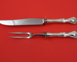 Rose Cascade by Reed and Barton Sterling Silver Steak Carving Set 2pc HH WS - £84.36 GBP