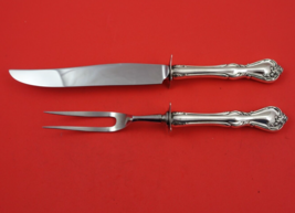 Rose Cascade by Reed and Barton Sterling Silver Steak Carving Set 2pc HH WS - £84.66 GBP
