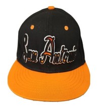 Jacobson San Antonio City Cap Black Orange Baseball Snap Back Hat Adjustable 3D - £6.96 GBP