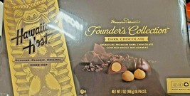 2 Pack Hawaiian Host Founder&#39;s Collection Dark &amp; Milk Chocolate Macadamia Nuts - £38.27 GBP