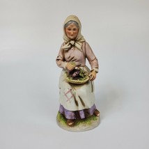 Homco 1433 Seated Old Woman Grapes In A Basket China Figurine Collectible-Nice!! - £14.92 GBP