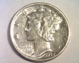 1938 Mercury Dime About Uncirculated Au Nice Original Bobs Coins Fast 99c Ship - £5.50 GBP