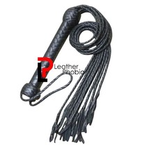 Genuine Bullhide Leather Flogger Handcrafted with 9 Braided Tails - $24.99