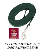 50 FOOT PREMIUM DOG TRAINING LEAD COTTON Web Webbing TRAINER Control Leash - $23.99