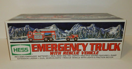 NEW Hess 2005 TOY Emergency Truck with Rescue Vehicle LIGHTS UP Siren - $29.38