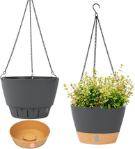 Hanging Planters Set 2 Pack,8 Inch Indoor Outdoor Hanging Plant Pot Basket,Hangi - £23.36 GBP