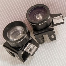 Lot of 2 Disc Camera Tele-Conversion Wide conversion Lens 1.5X &amp; .7X F/2.8 - £34.08 GBP