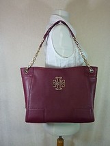 NEW Tory Burch Shiraz Pebbled Leather Small Britten Slouchy Tote - $475 - £356.12 GBP