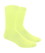 Burgundy Fit Men&#39;s Solid Color Socks Plain Electrick yellow - £11.88 GBP