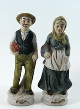 Old Couple Figurines Porcelain Vintage Collectable 6.5&quot; Man &amp; Woman Set - £10.29 GBP