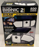 500 Lumen Solar Flood Light 2 Pk Motion Sensor Adjustable No Wires or Ba... - $39.00