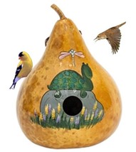 LOUNGING TURTLE BIRDHOUSE - Amish Hand Painted Gourd - $53.99