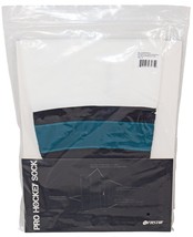 Firstar 24&quot; Junior Ice Hockey Stadium Socks Pro Design - White Black Teal - $12.00