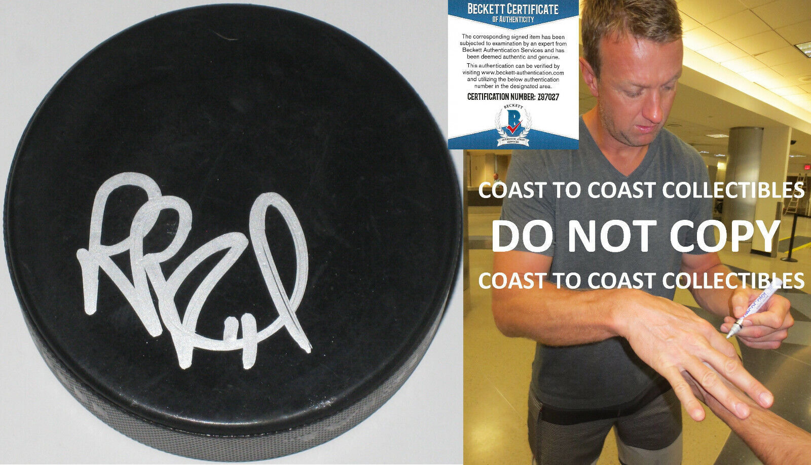 Beau Bennett Penguins,Coyotes,Devils signed,autographed Hockey Puck,COA proof Beau Bennett Penguins,Coyotes,Devils signed,autographed Hockey Puck,COA proof