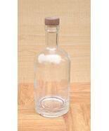 750 ml Clear Cork Top Empty Flask Glass Bottle - $25.73