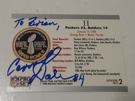 Carroll Dale Green Bay Packers 1990 Pro Set Autograph Card #2 Read Description - $4.94