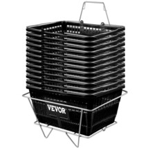 VEVOR Shopping Basket, Set of 12 Black, Durable PE Material with Handle ... - $176.66