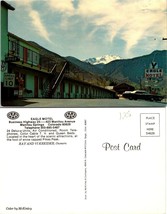 Colorado Manitou Springs Eagle Motel Highway 24 Snowy Mountains Vintage Postcard - £7.49 GBP