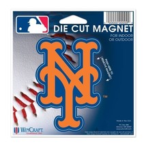 MLB New York Mets 4 inch Auto Magnet Die-Cut Logo by WinCraft - £11.16 GBP