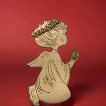 Angel Jeweled Brooch Pin Vintage Art - $11.95