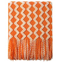 Acrylic Knitted Throw Blanket, Lightweight And Soft Cozy Decorative Woven Blanke - £29.56 GBP