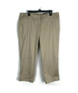 Avenue Womens Pants Size 16 Tan Capri Crop NEW Comfort Waist Stretch Poc... - £22.14 GBP
