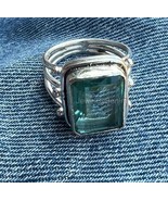 Blue Topaz Ring~ Rectangle Shape Ring~ 925 Sterling Silver Ring~ Birthda... - €39,80 EUR
